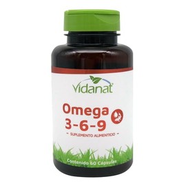 Vidanat Omega 3,6,9 60 Cápsulas – Suplemento Alimenticio con Ácidos Grasos Esenciales
