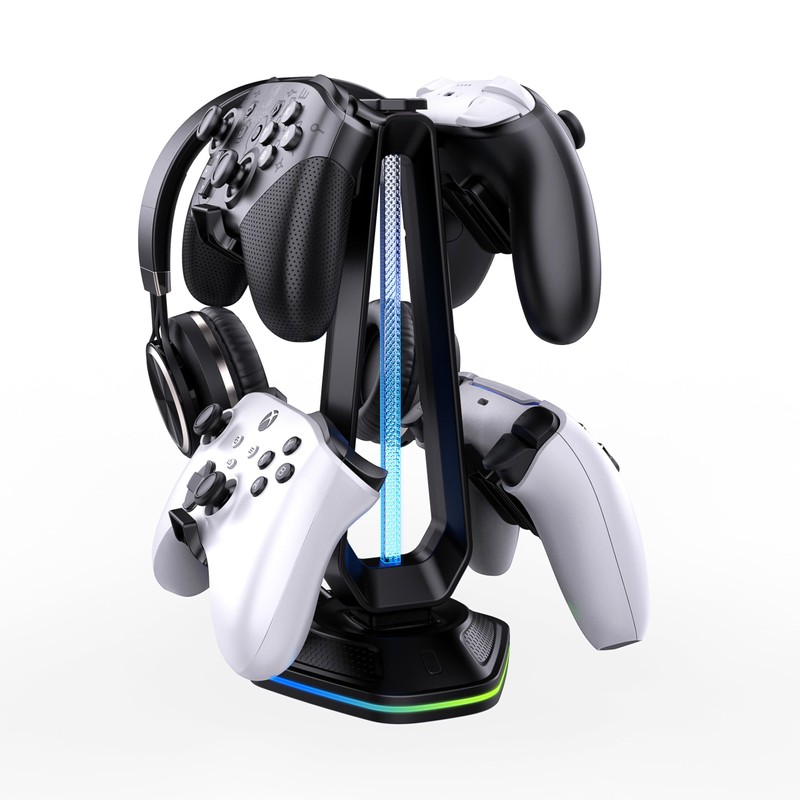 Oritikur RGB Headset Stand with 9 Light Modes and 2