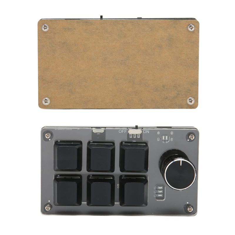 Mechanical Gaming Keypad 6 Keys 1 Knob Small USB Wireless