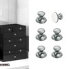 CcHhyyt 6 Pack Self-Stick Knobs Brushed Nickel Self-Adhesive Drawer Knobs