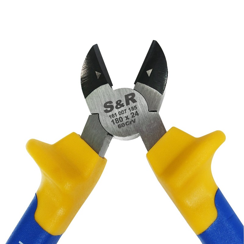 S&R Side cutter 180 x 24mm, Cr.-V with multi-component sleeves