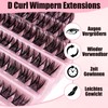 40D 8-16 mm Eyelash Extensions Set, 110 Pieces Natural D-Curl,