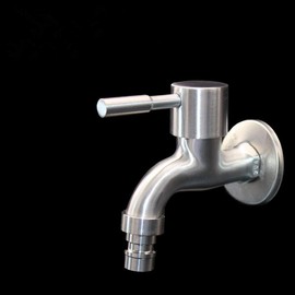 Wall Mounted Stainless Steel Cold Faucet Bathroom Sink Faucet Washing Machine Garden Faucets