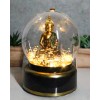 Eastern Enlightenment Buddha Meditating Air Powered LED Light Golden Water