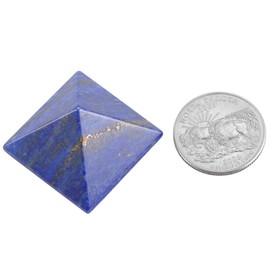 KYEYGWO Reiki Healing Crystal Pyramid Gemstone Energy Healing Stone Pyramids Fengshui Figures for Spiritual Meditation and Home Decoration, Lapis Lazuli
