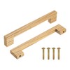 sourcing map 2Pcs Wood Drawer Pulls, 6 Inch Hole Center