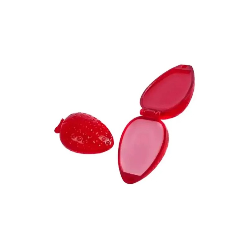 Caja 24 Bálsamos Labiales Sabor Fresa Con Brillo Hidratantes