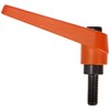 Halder 24400.0341 Adjustable Clamping Lever, Orange, D1 = 18 mm/D2 – M8/L1 = 20 mm
