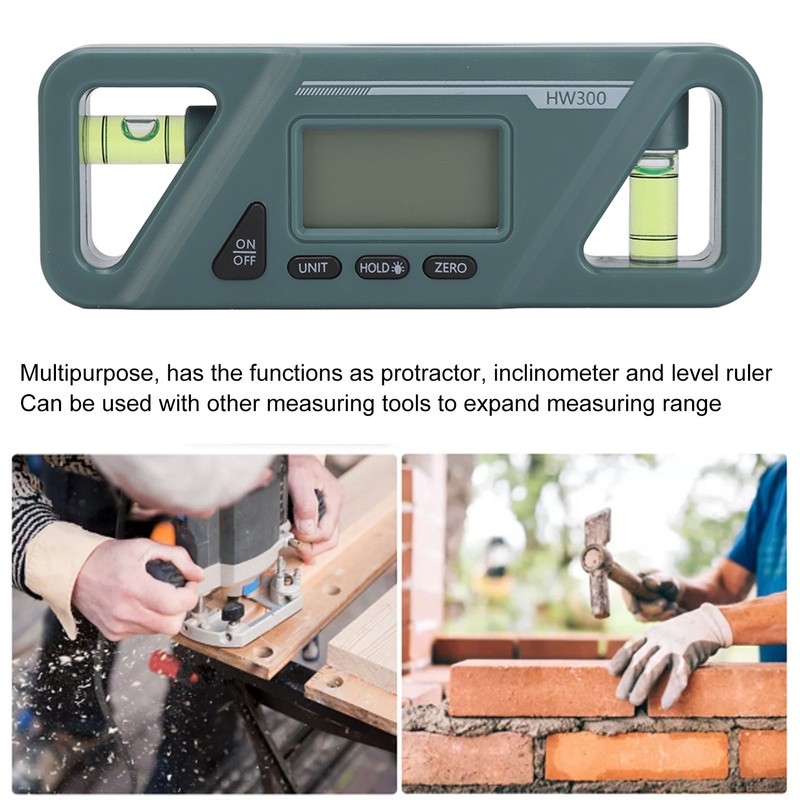 Digital Inclinometer Plastic ABS Magnetic Base Level Angle Measuring Gauge