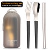 2Pack Folding Stainless Steel Cutlery Set with Case, Travel Foldable