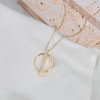 MOLAYES 14k Gold Necklace Dainty Necklace for Women Circular Necklace