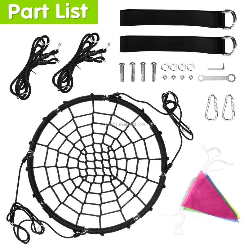 Zoshine Commercial 40-Inch Bird Nest Swing Heavy Duty Steel Frame