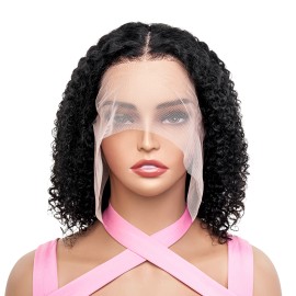 Longguan Factory Wholisale Vietnamese Raw Hair Natural#KC Bob 10inch HEADBAND Transparent Lace Front Wigs for Black Womanstyle: Bob, color: Black, stretched length: 12 inches