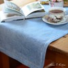 Linen & Cotton Luxury Hemstitched Table Runner SCANDI, 100% Linen