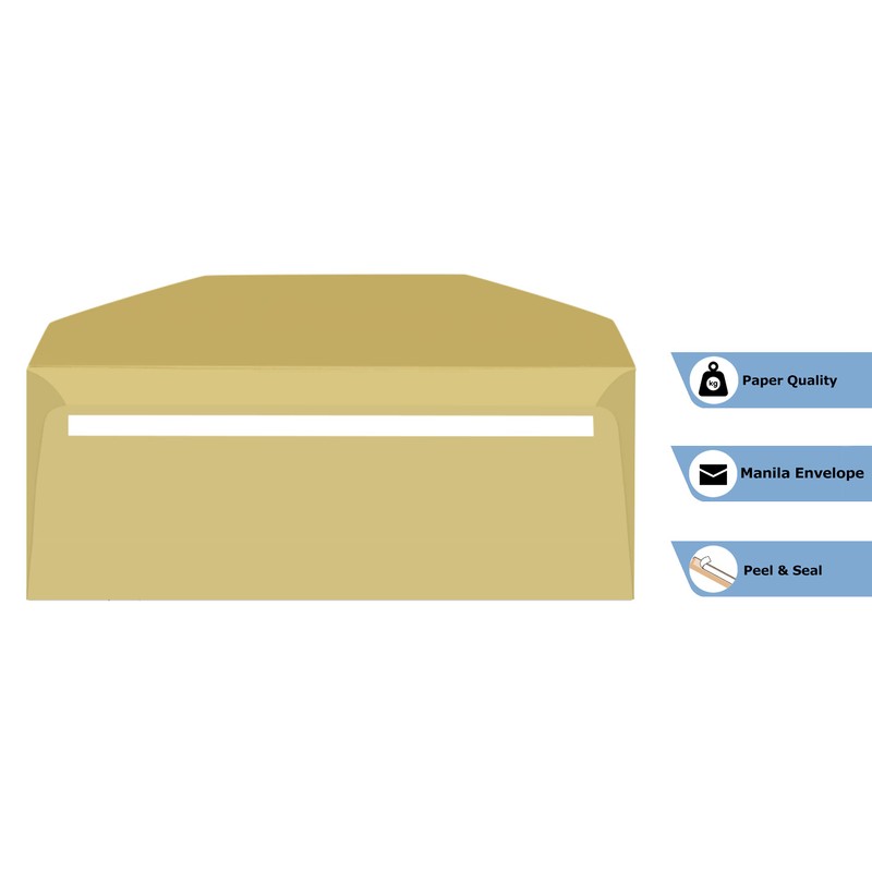 DL Envelopes Manilla - Pack of 50 Peel and Seal,