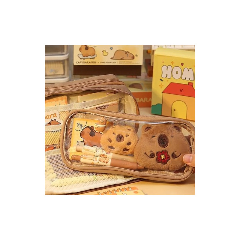 Estuche para lápices de Capibara, Bonito Estuche para Lápices de