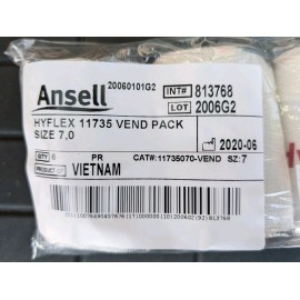 Ansell (6) Pair Ansell HyFlex 11-735 Vend Pack Size 7  High Cut Resistance Gloves