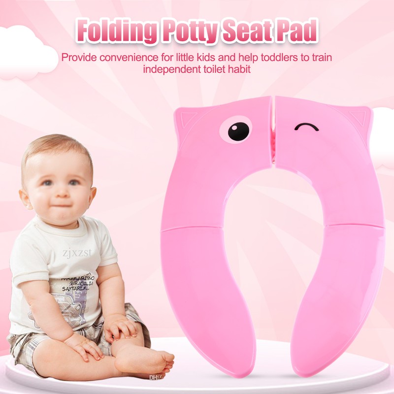 Kids Folding Potty Seat Pad Portable Travel Baby Toddler Toilet