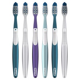 Oral-B CrossAction All In One Soft Toothbrushes Deep Plaque Removal 6 Count