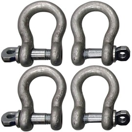 Stevens Lake Parts 4 Pack 3/4" Anchor Shackle Clevis Alloy Screw Pin 3 1/4 Ton Working Load Limit
