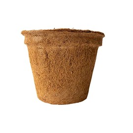 Coconut Fiber Planter Pots - 6 Pack - 9 in. Rim by 7 in. Tall - Large, Round - Garden Seed Starting Pots - Coco Coir Greenhouse & Nursery