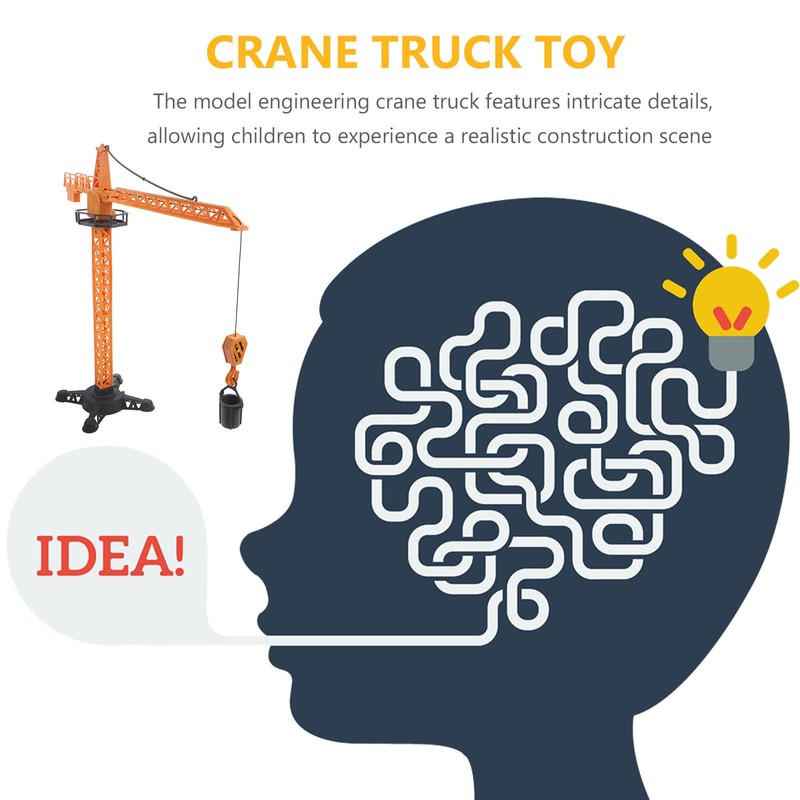 Sewroro Crane Truck Toy with Movable Parts 14.96 Inch Plastic