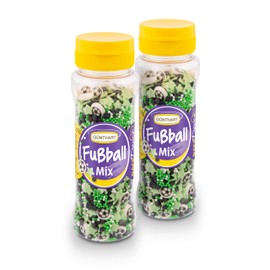 Günthart EM 2024 Football Mix Sprinkles 115 g Set of 2, Football Sprinkles for Baking Cupcakes and Muffins, Baking Decorations Ideal for European Championship Parties, Birthdays, Christenings or
