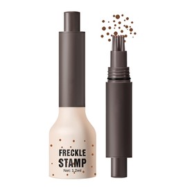 Five Point Freckle Stamp, Brown Liquid Freckle Pen with Micro Powder, Natural Matt Freckle Pen, Lifelike Freckle Pen, 24h Durable & Waterproof Make Up Freckles with Printing Technology