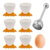 7 pcs Egg Cups Set,Egg Cups and Stainless Steel Egg