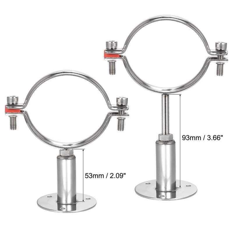 sourcing map Wall Mount Ceiling Mount Pipe Support, 304 Stainless