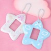 2pcs Cartoon Star Photocard Holder,1 inch ID Badge Holders Bule