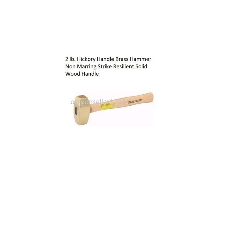Pittsburgh Professional 2 lb. Hickory Handle Brass Hammer Non Marring