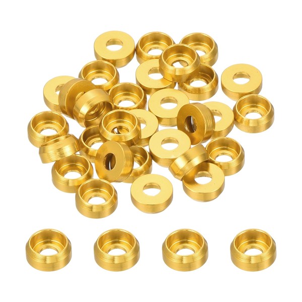 sourcing map M2 Cone Cup Countersunk Washers,Hole Dia 2mm/0.08" Aluminum