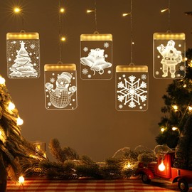 BLOOMWIN LED Fairy Light Curtain 1.5m x 0.7m 54LEDs 3D Curtain Light Window Decoration USB Hanging Light for Bedroom Christmas Party