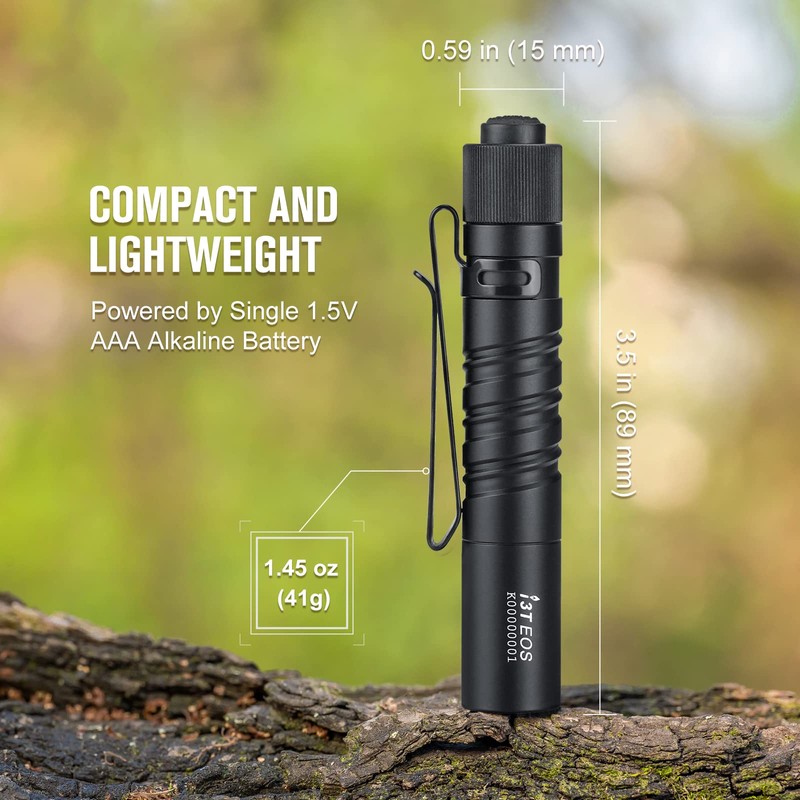 OLIGHT I3T EOS 180 Lumens Dual-Output Slim EDC Flashlight for
