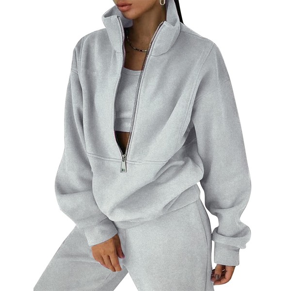 Eisctnd Womens Fleece 2 Piece Sweatsuit Lounge Set Long Sleeve