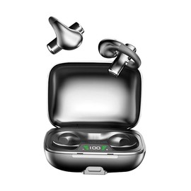 Open clip earphones, earrings, wireless earphones, Bluetooth 5.3 built-in microphone with wireless charging case, fitness, running, training audio earphones