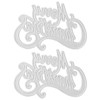 EXCEART 2pcs Merry Christmas Cutting Dies Metal Embossing Stencils Die