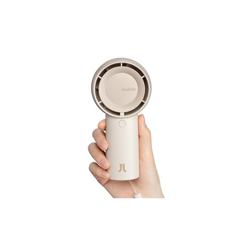 JISULIFE Handheld Mini Turbo Fan with 5 Speeds - Brown