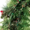 Senjie Artificial Christmas Wreath with Pine Cones and Red Berries,24