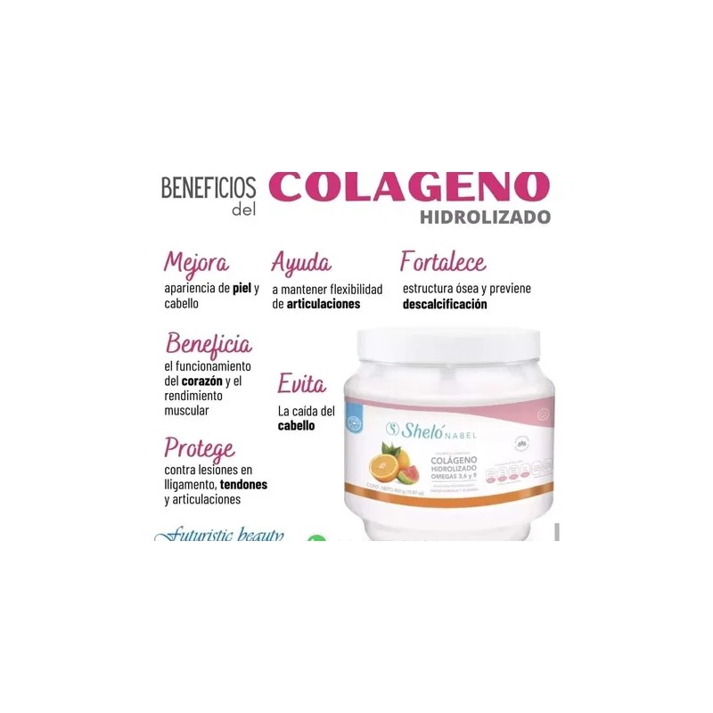 Colágeno Omegas 3-6-9 Naranja Guayaba Sheló Nabel