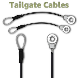 Sousery M159508 Tailgate Cable for John Deere Gators Utility Vehicle M TE TH TX XUV TH 6x4 HPX615E HPX815E XUV865R XUV825E (2pcs)