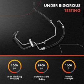 A-Premium Power Steering Pressure & Return Hoses Line Assembly Compatible with Toyota Tacoma 2005-2014, 4.0L, with O-ring & Washer, Rack to Cooler