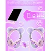 charlxee Kids Pom Headphones with Mic for Travel/Car/Plane,Added 85DB Limit