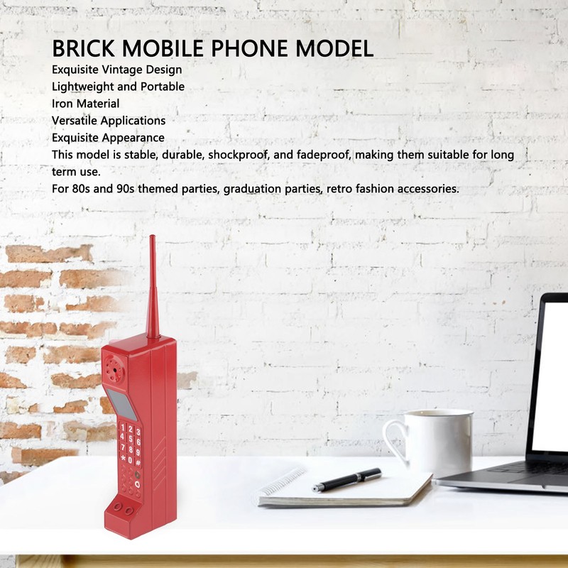 Brick Mobile Phone Model Vintage Cell Phone Prop Old Fashioned