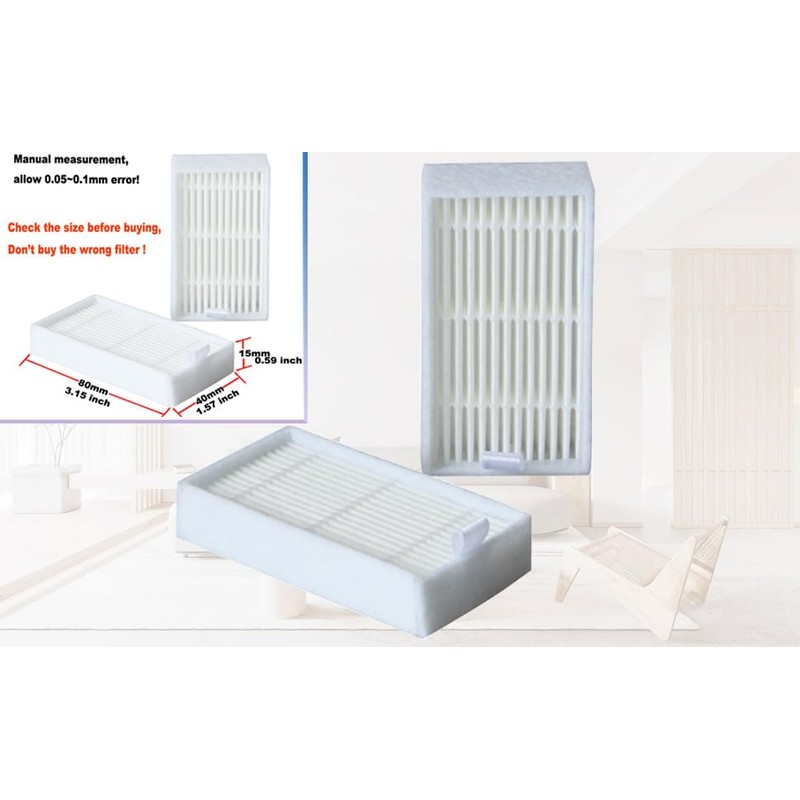 DrAer 20pcs HEPA Filters Replacement for ILIFE V3s V3s pro