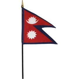 Nepal - 4 in x 6 in World Stick Flag