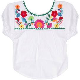 YZXDORWJ Embroidered Dog Shirts Mexican Pet Clothing Floral Colorful Cute Boho Soft Cotton T Shirt for Pet Dog Cats (L, BB-WG)