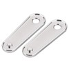 XMMT Chrome Motorcycle Rear Passenger Floorboard Foot Peg Frame Plates