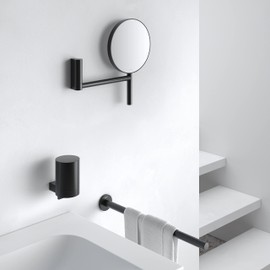 Keuco Lotion Dispenser Metal Black Matt Powder Coated Capacity Refillable Approx. 280 ml Soap Dispenser for Bathroom and Guest Toilet, Wall Mounting, Plan Black Selection